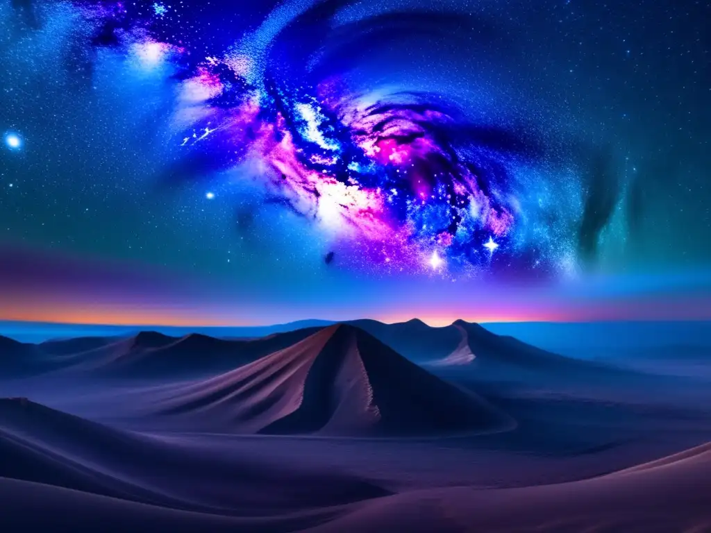 Un espectacular retrato de la galaxia Vía Láctea en 8k, con sus espirales y nubes cósmicas