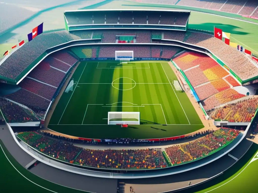Estadio lleno durante histórico partido de fútbol