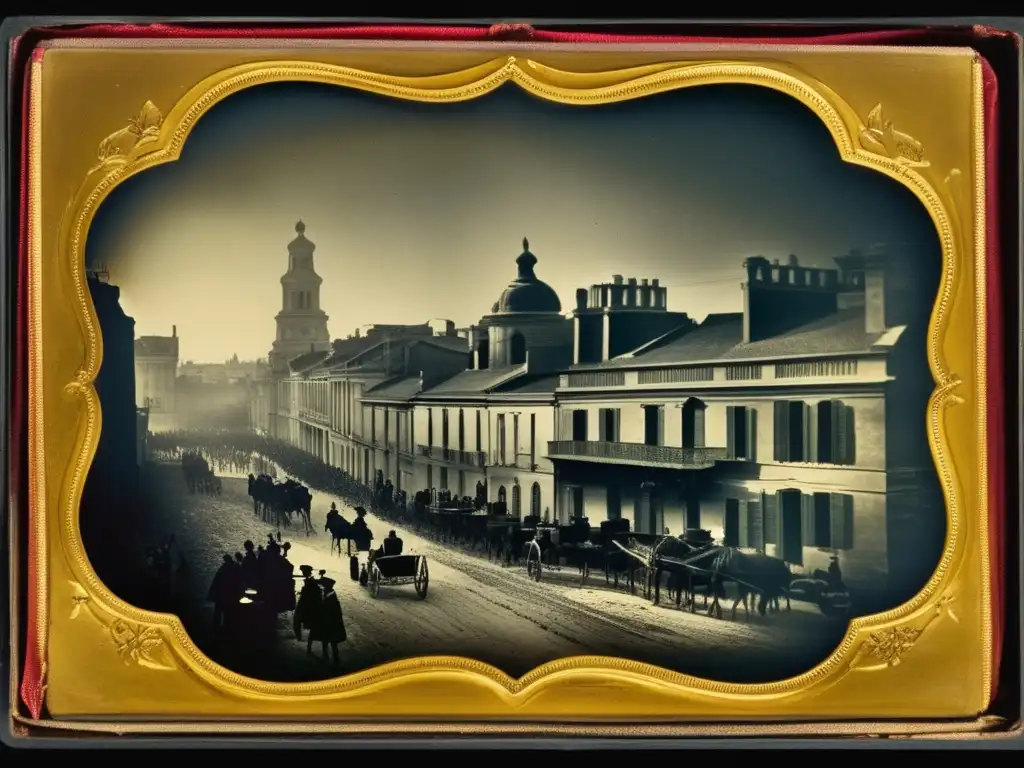 Una fotografía de alta resolución y estilo moderno de la primera daguerrotipo exitosa de Louis Daguerre
