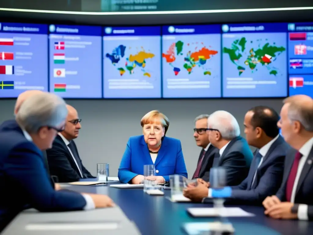 Angela Merkel lidera estrategias para la crisis financiera en Europa, en una reunión con líderes de la Unión Europea