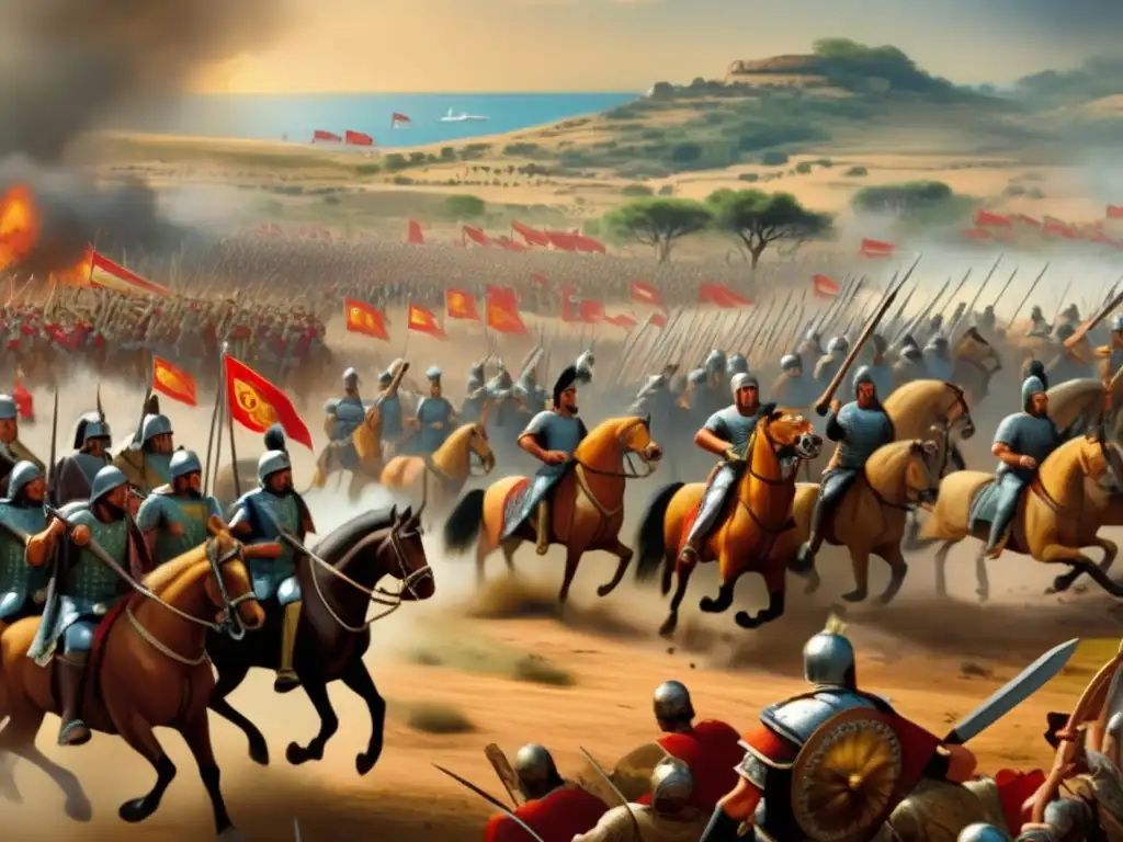 Aníbal Barca lidera estrategias militares en la Segunda Guerra Púnica, en una intensa batalla contra el ejército romano