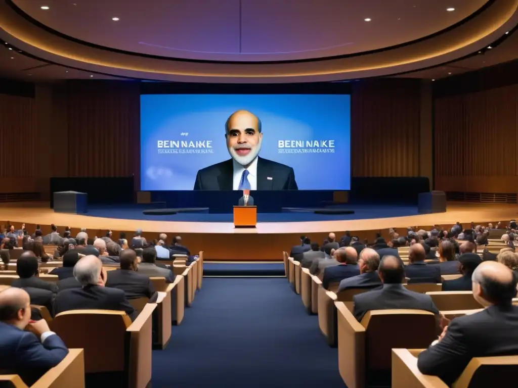 Bernanke ofrece estrategias de recuperación económica post crisis en un auditorio repleto de líderes y expertos