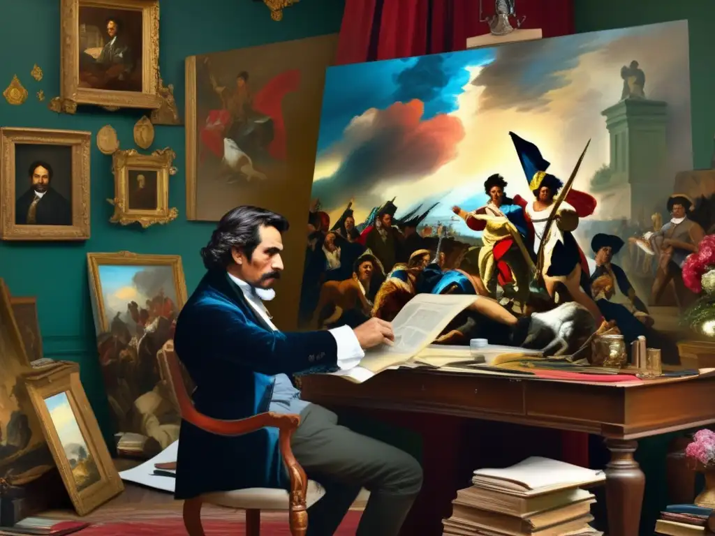 En el estudio de Eugène Delacroix, líder del Romanticismo Francés