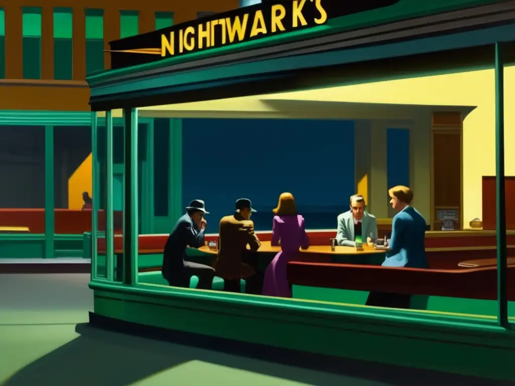 Un evocador cuadro de Edward Hopper que capta la soledad en una escena de diner nocturno