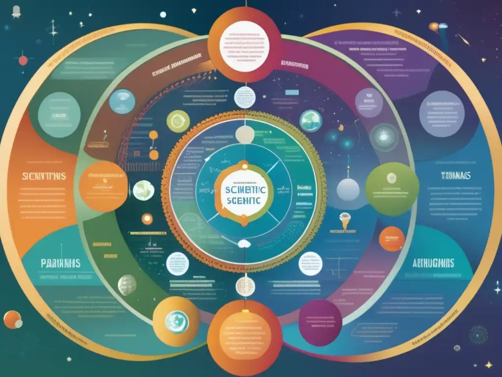 Un fascinante dibujo ilustra la complejidad de las paradigmas científicos, reflejando la teoría de Thomas Kuhn