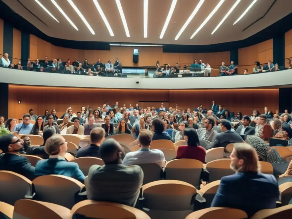 La filosofía crítica de la ciencia Popper cobra vida en una conferencia apasionante en un auditorio lleno de personas atentas