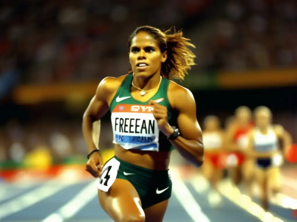 Cathy Freeman lista para la final de 400m en Sydney 2000