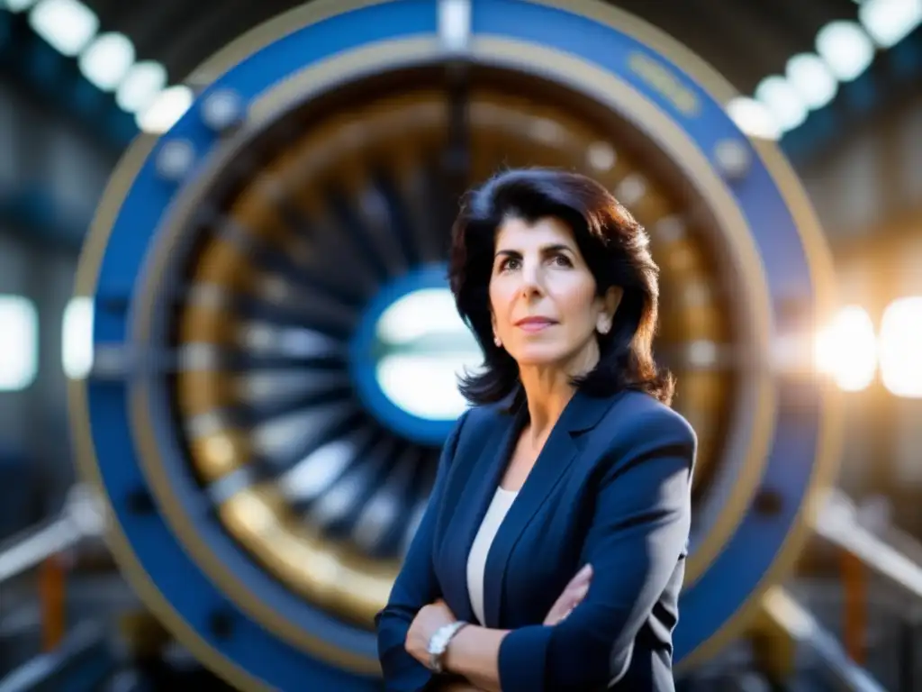 Fabiola Gianotti, física de partículas, muestra determinación frente al Gran Colisionador de Hadrones en CERN