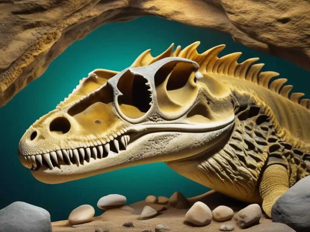 Un fósil marino prehistórico detallado, destacando la contribución de Mary Anning a la paleontología