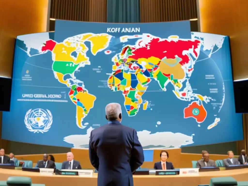 Kofi Annan en la Asamblea General de la ONU, discurso de paz y diplomacia en un mundo diverso e interconectado