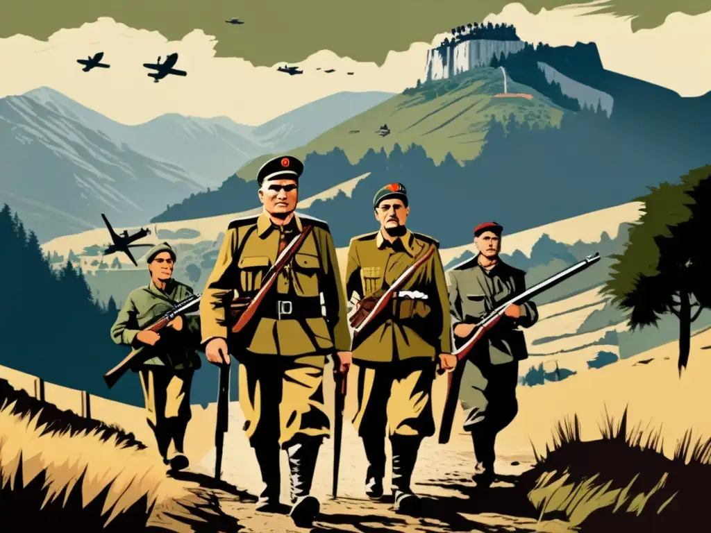 Un grupo de combatientes liderados por Tito desafía la dura geografía de Yugoslavia durante la Segunda Guerra Mundial