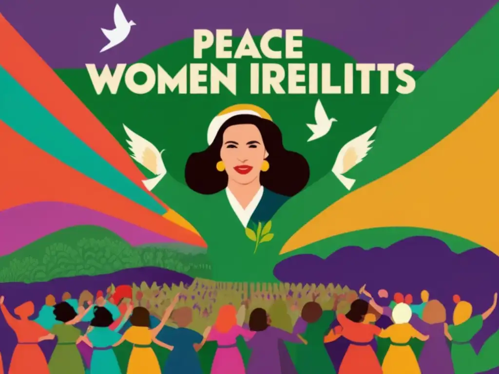 Un grupo diverso de mujeres se une en un movimiento de paz en Irlanda, mostrando determinación y solidaridad