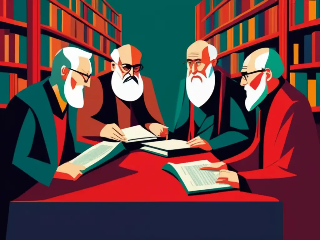 Un grupo de filósofos rusos desafían el pensamiento occidental en una imagen detallada de alta resolución