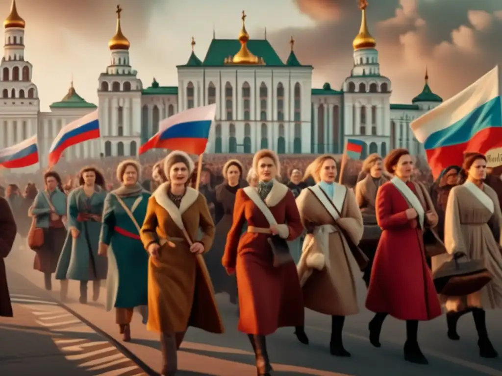Mujeres activistas rusas exigen igualdad frente al Kremlin Un grupo de mujeres activistas marcha frente al Kremlin, exigiendo igualdad
