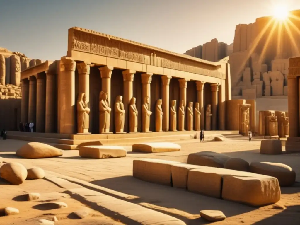 Un grupo de visitantes se sumerge en la rica historia del Zoroastrismo al explorar las antiguas ruinas de Persepolis, destacando las detalladas esculturas y arquitectura del antiguo imperio persa