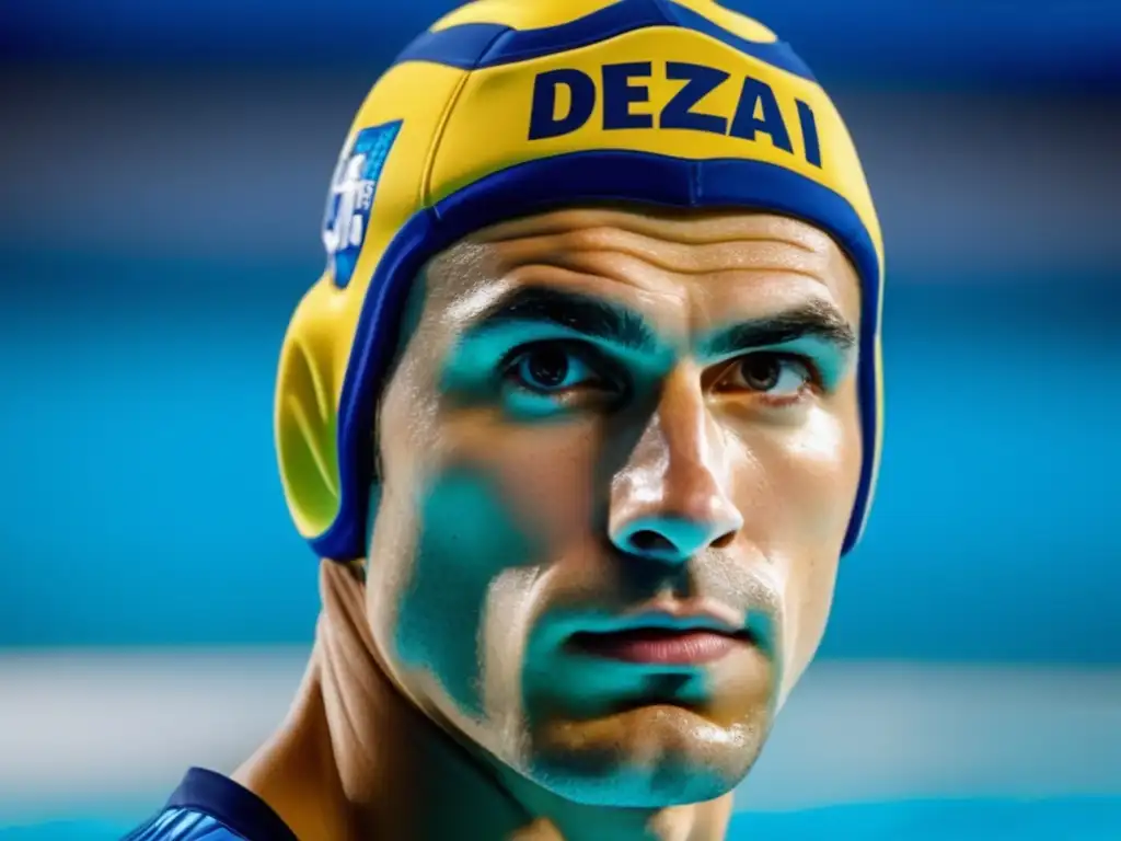 Historia de Dezső Gyarmati en waterpolo, retrato de determinación y fuerza en la piscina