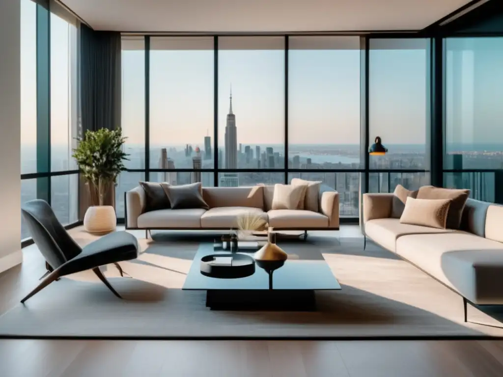 Una reinvención de la hospitalidad Airbnb: lujoso espacio con diseño minimalista, muebles elegantes y vistas impresionantes