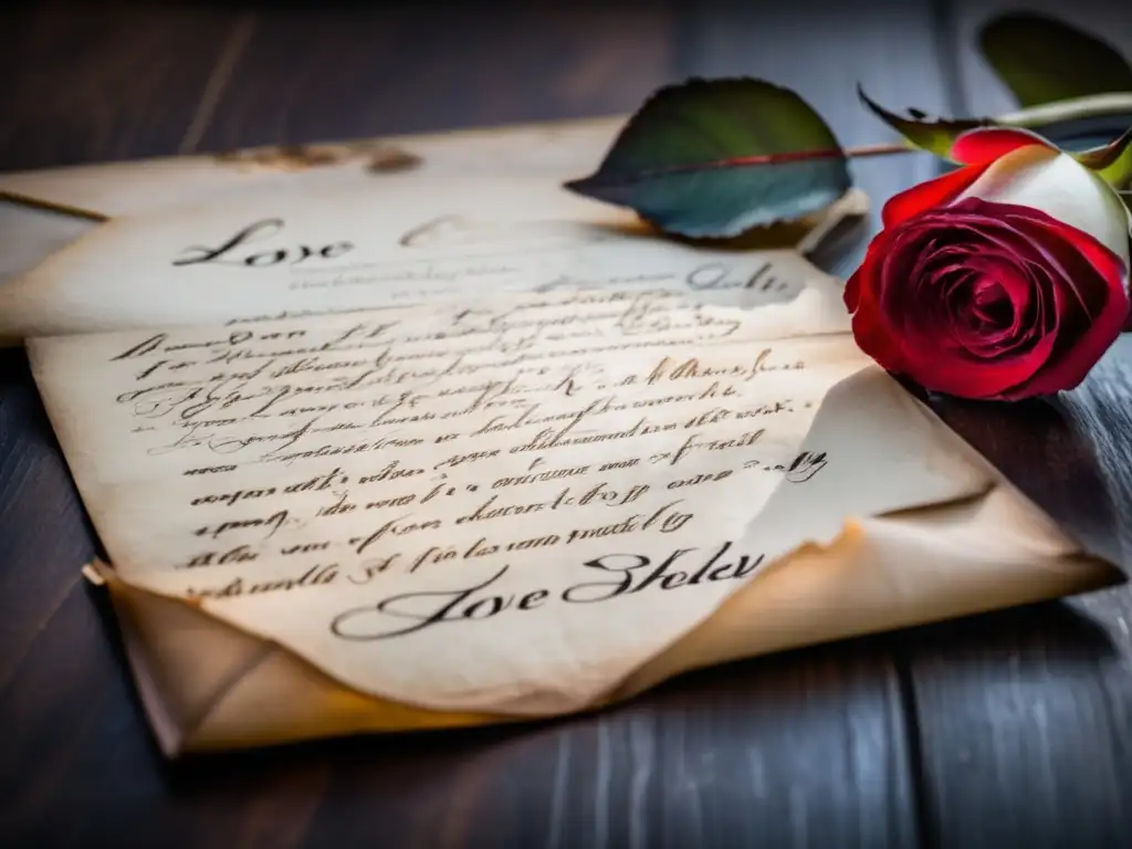 La imagen muestra la biografía de Percy Bysshe Shelley en sus cartas de amor escritas a mano, con una atmósfera romántica y conmovedora