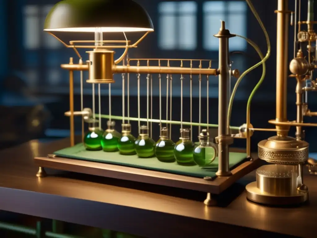 En la imagen se muestra la recreación detallada del experimento de bioelectricidad de Luigi Galvani en un laboratorio histórico