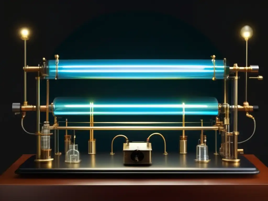Una imagen detallada del experimento original del tubo de rayos catódicos de J