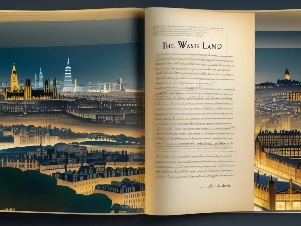 Una imagen detallada de manuscrito 'The Waste Land' de T