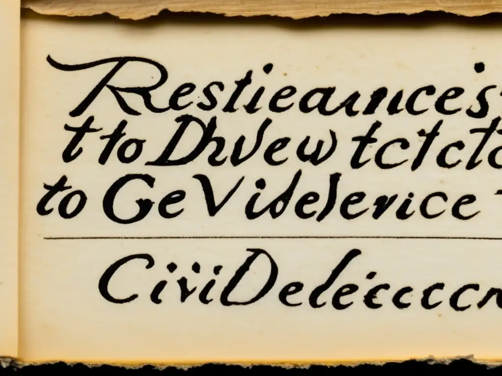 Una imagen detallada del manuscrito original de Henry David Thoreau para su famoso ensayo 'Desobediencia Civil'