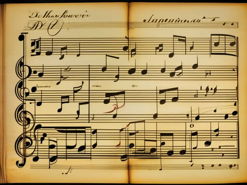 Una imagen detallada del manuscrito de la Sinfonía No