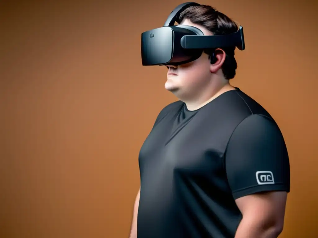 Una imagen 8k detallada de Palmer Luckey con un visor de realidad virtual Oculus Rift