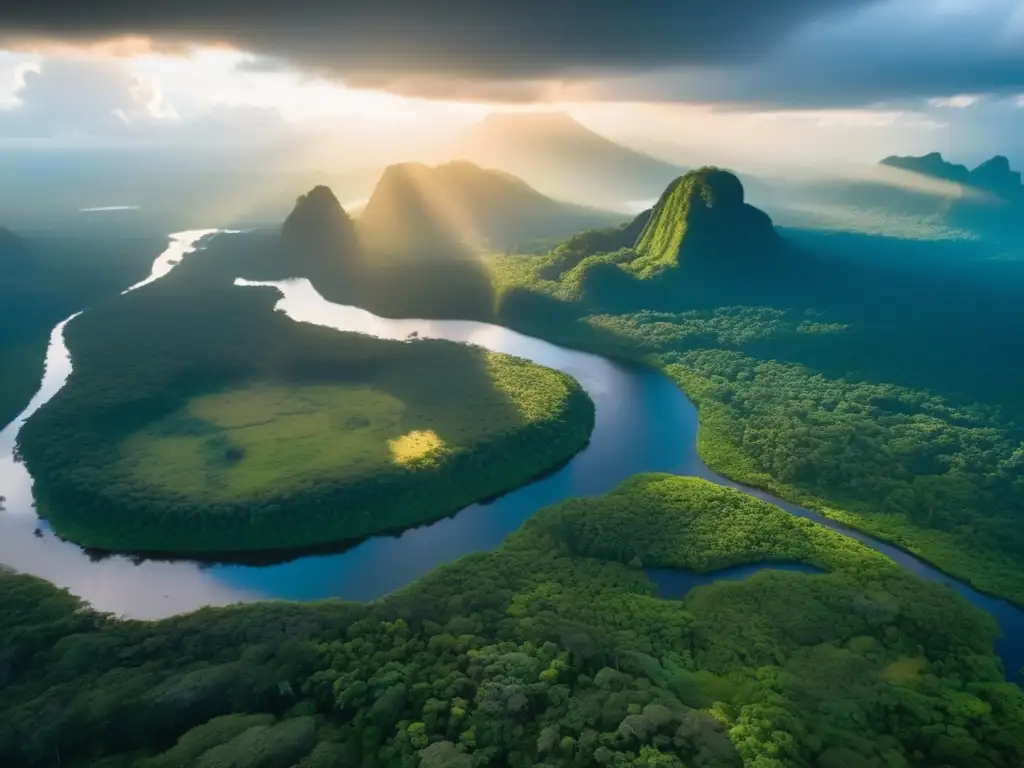 Una imagen 8k de la exuberante selva amazónica con flora y fauna diversa