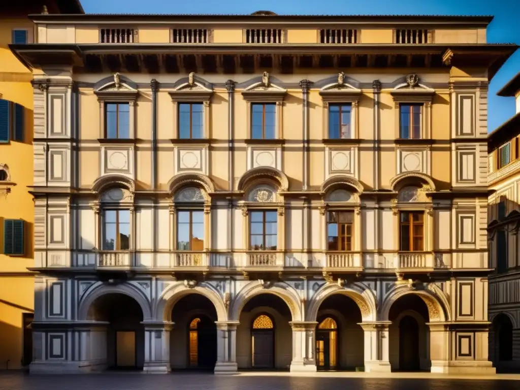 Una imagen de alta resolución del histórico palacio de la familia Medici en Florencia, Italia