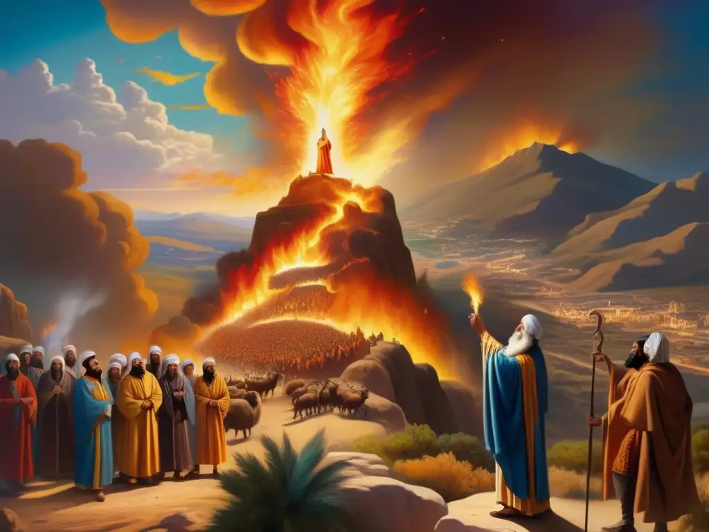 El profeta Elías lucha contra la idolatría en una imagen impactante y detallada