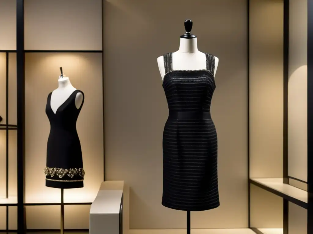 Una imagen impactante del icónico 'vestidito negro' de Coco Chanel en un maniquí moderno