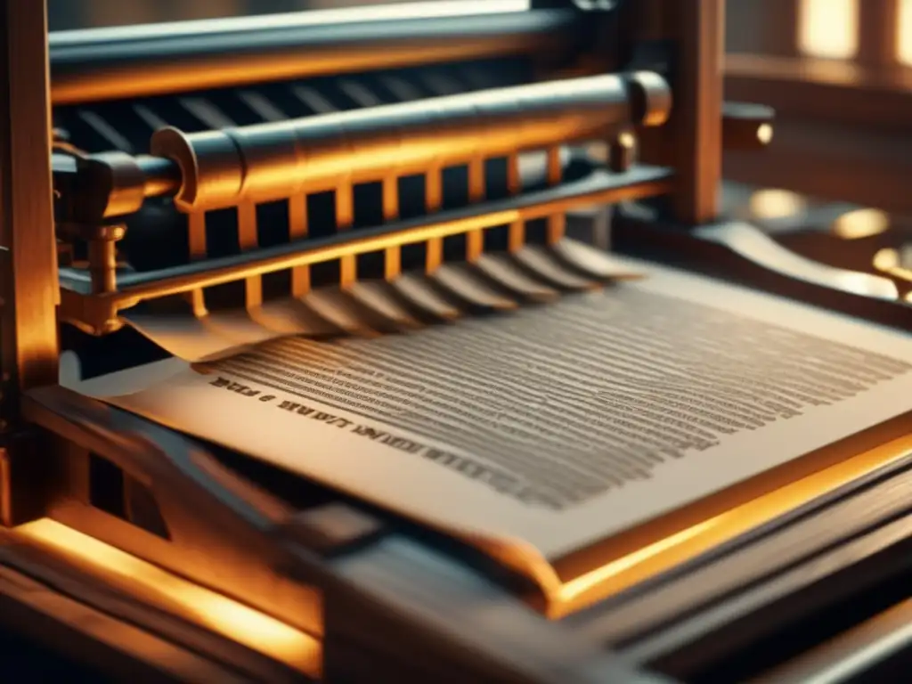 Una imagen impactante: la imprenta de Gutenberg en acción