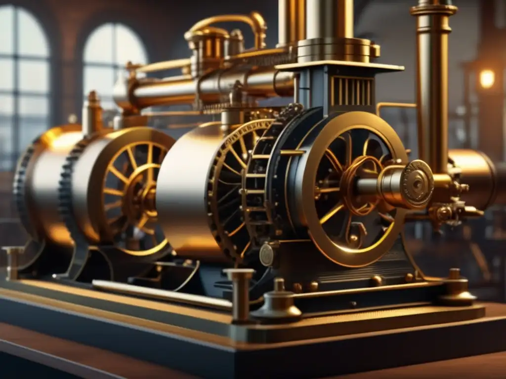 Una imagen impactante de la máquina de vapor de James Watt en 8k