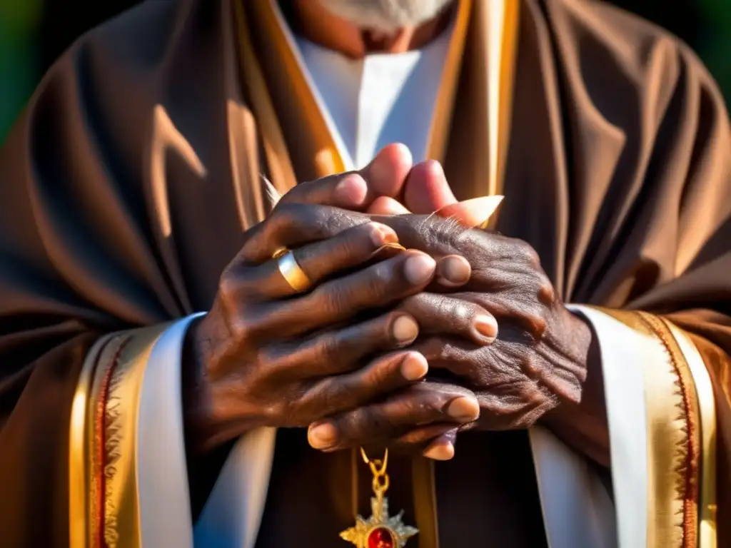 Milagrosas llagas de Padre Pío: una imagen sagrada - Una imagen impactante de los milagros del Padre Pío Estigmas, mostrando sus manos con claridad y realismo, evocando espiritualidad y reverencia
