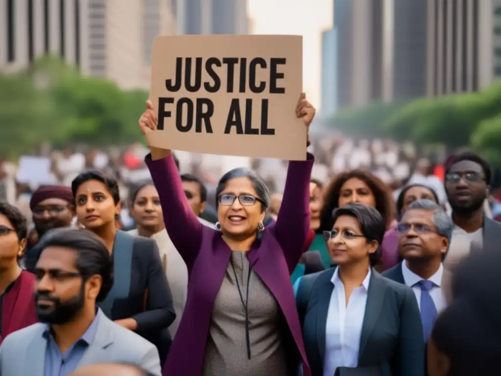 Imagen impactante de Hina Jilani liderando una protesta global por la justicia para todos