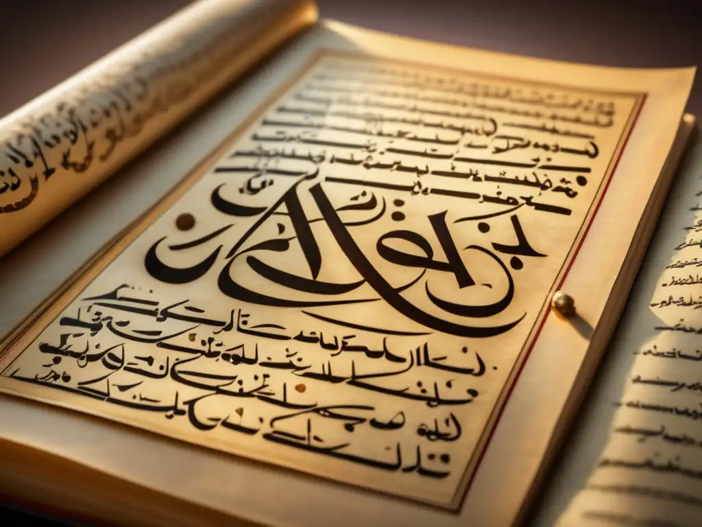 La imagen muestra el legado de AlKhwarizmi en su manuscrito original sobre álgebra, iluminado por luz natural