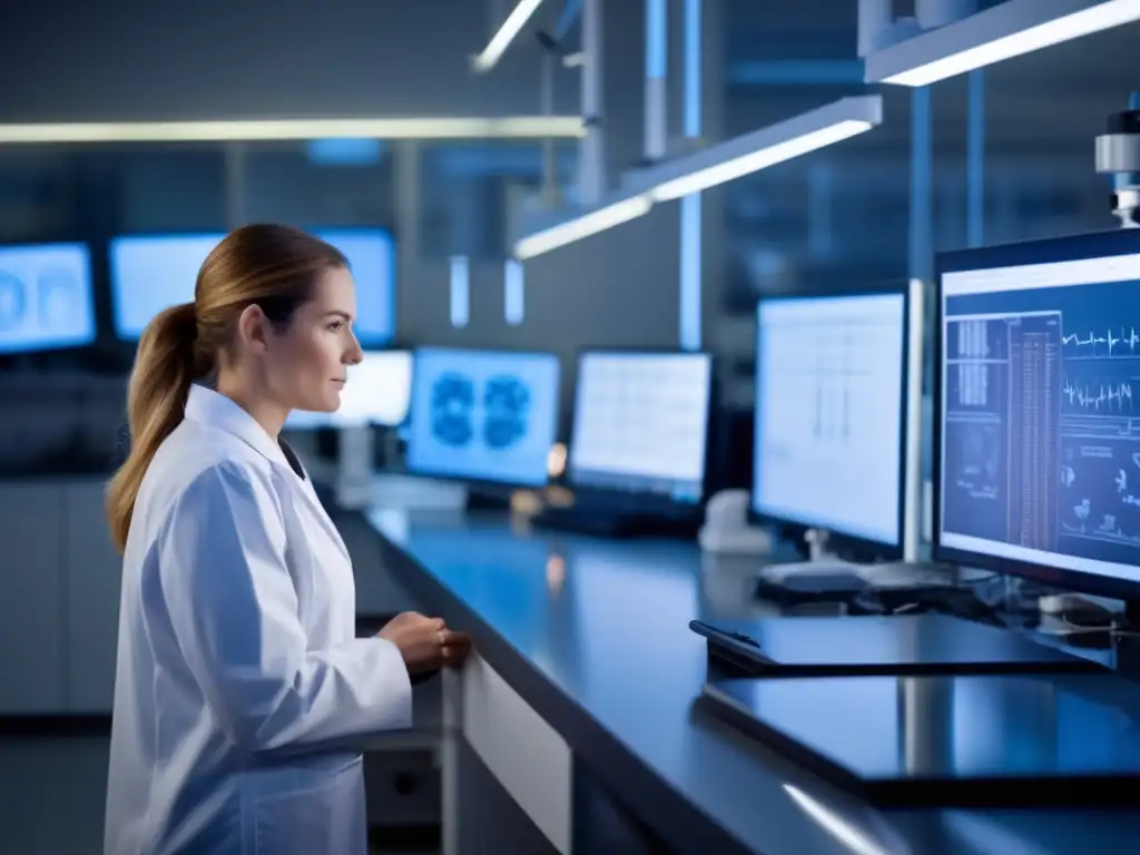 En la imagen, la neurocientífica MayBritt Moser está inmersa en su laboratorio, rodeada de equipamiento de vanguardia