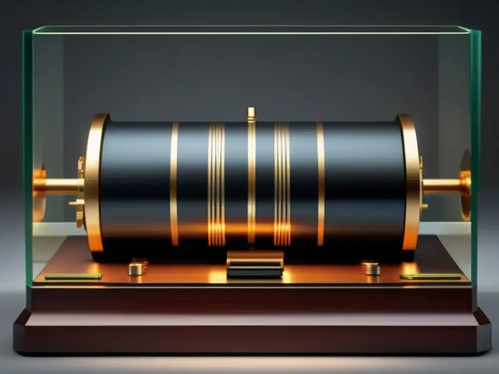 Una imagen de alta resolución de la primera batería eléctrica de Alessandro Volta, resaltando su diseño innovador y significado histórico