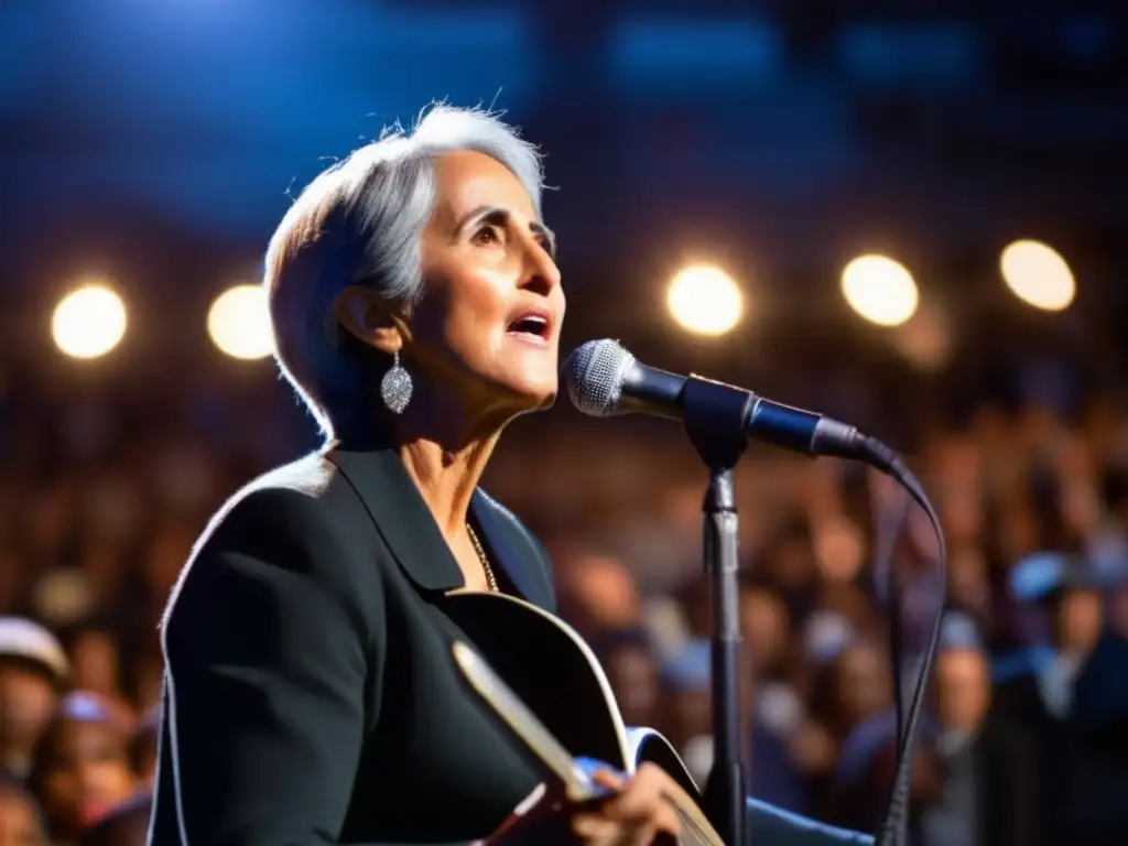 En la imagen, Joan Baez irradia determinación en un rally por los derechos civiles