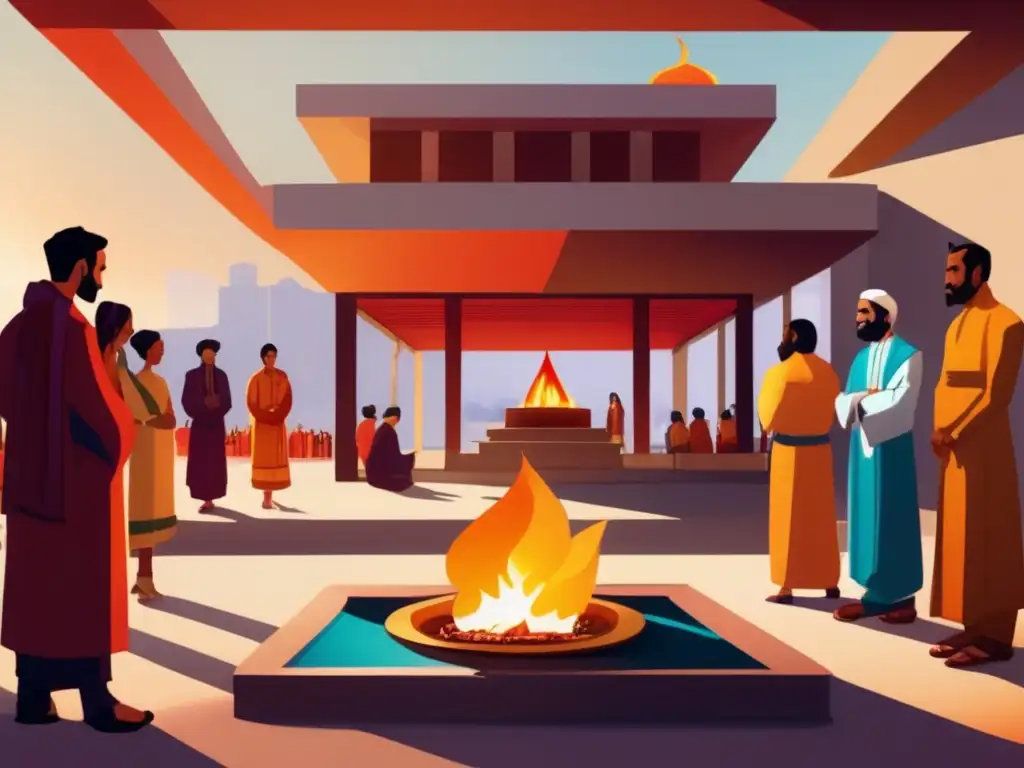 En la imagen, un templo moderno muestra el legado del Zoroastrismo