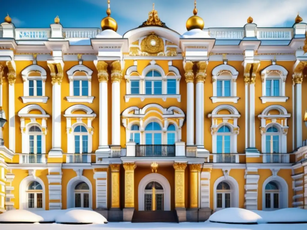 Una imagen ultraHD del opulento Palacio de Invierno en San Petersburgo, Rusia