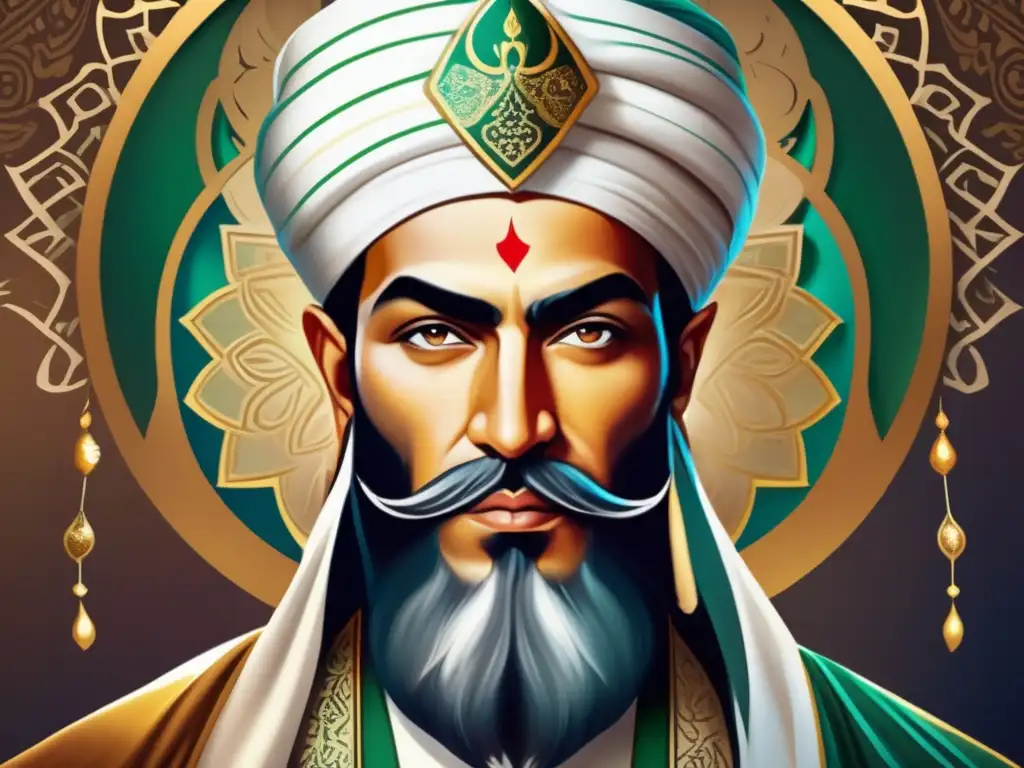 - Pintura digital de Imam Ali: sabiduría y liderazgo - - El Imam Ali sucesor Mahoma Shiita en una pintura digital moderna, mostrando sabiduría y liderazgo en una atmósfera regia