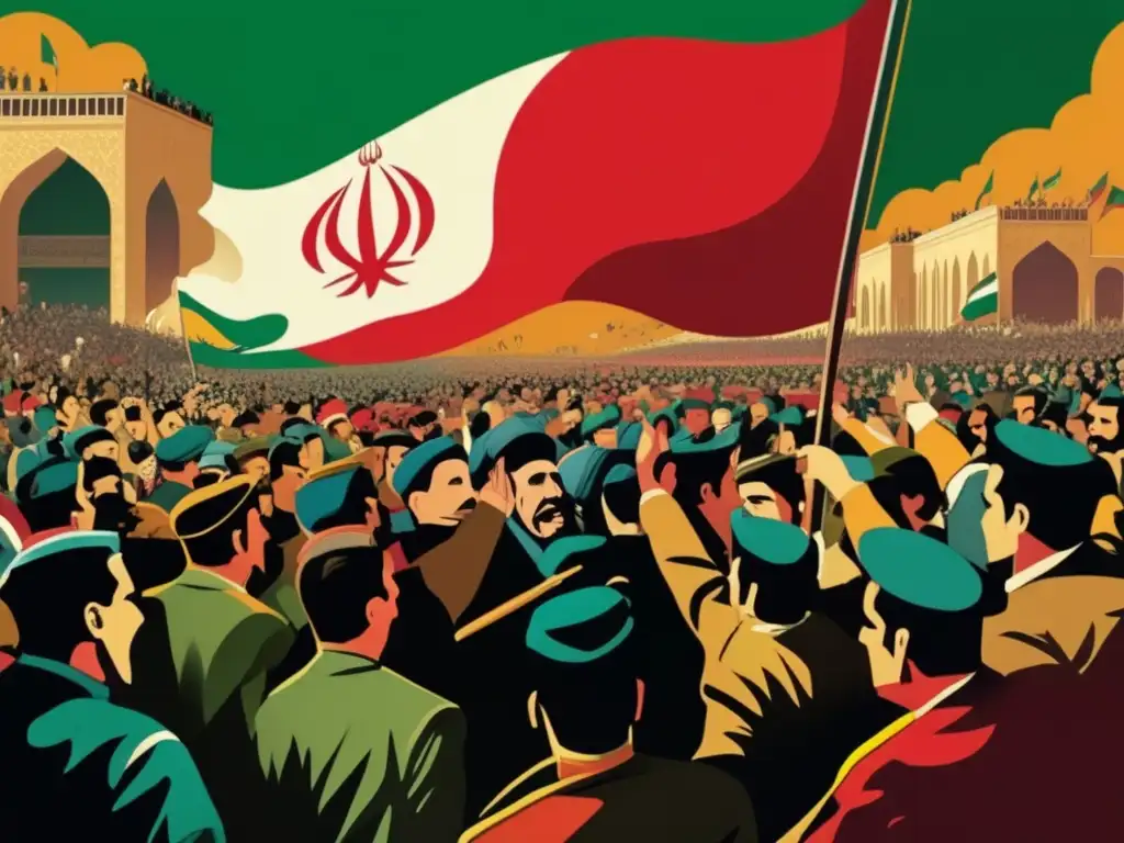 Un impactante arte digital de alta resolución representa el Golpe de Estado de 1953 en Irán