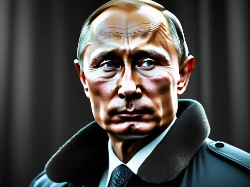 En una impactante imagen en blanco y negro, Vladimir Putin aparece en plena operación encubierta, con una expresión seria y determinada