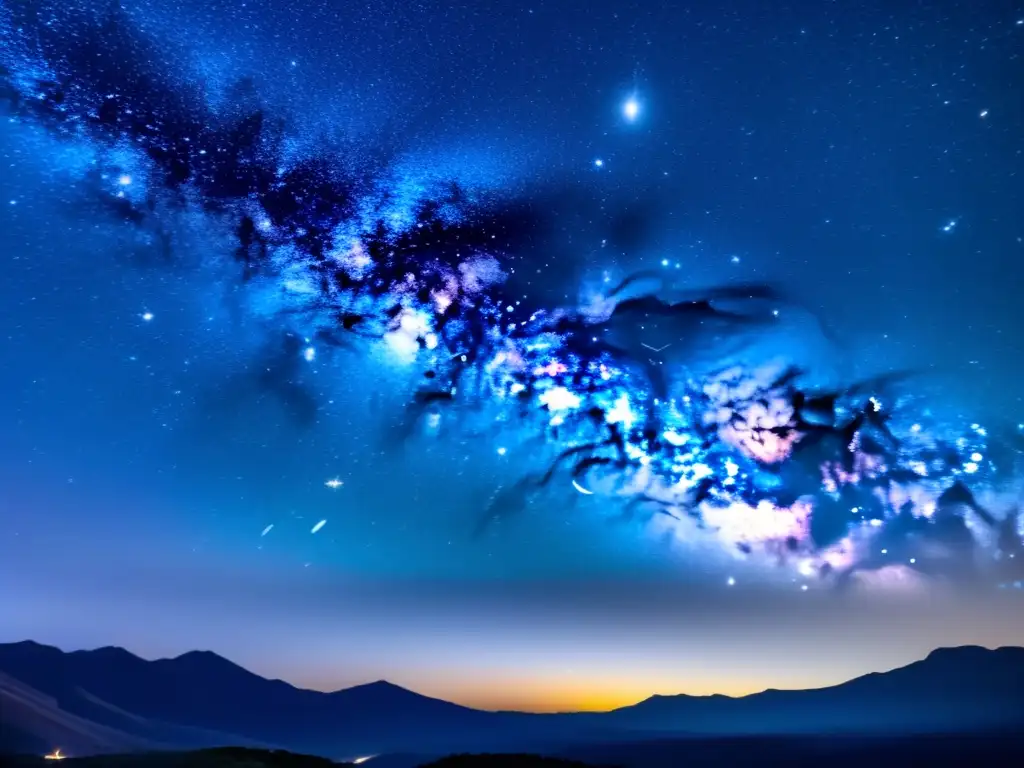 Una impactante fotografía de alta resolución del cielo nocturno, mostrando la belleza y la inmensidad del universo