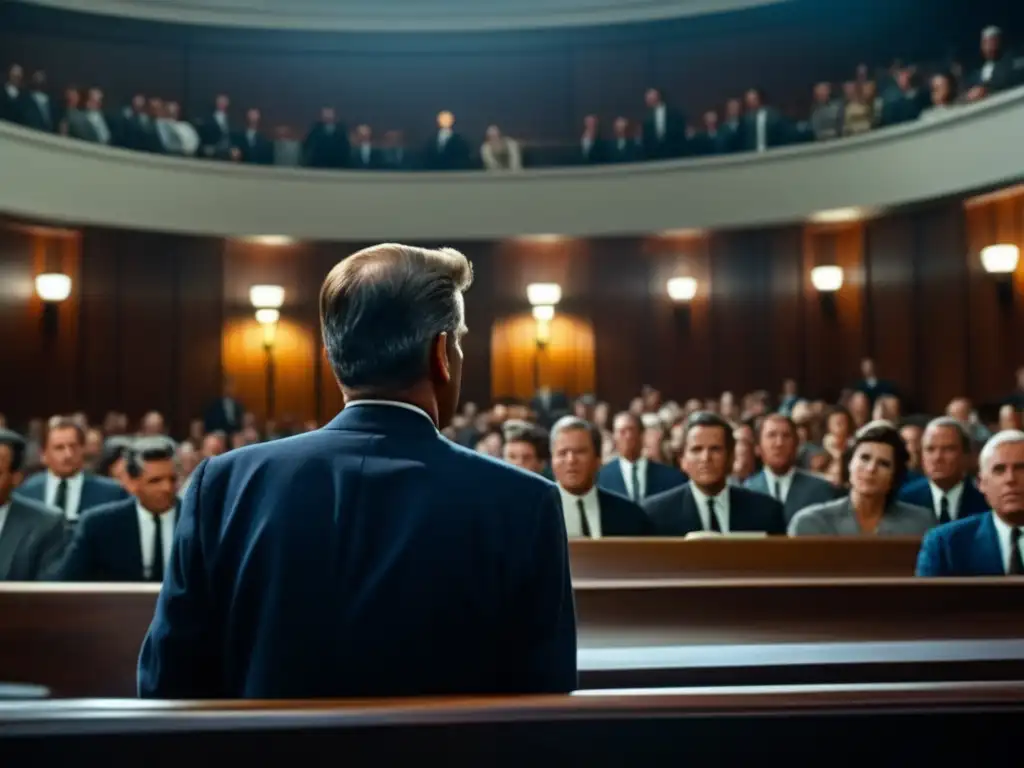 Un impactante retrato de la icónica escena de la película 'JFK' de Oliver Stone, capturando la intensidad y drama del cine