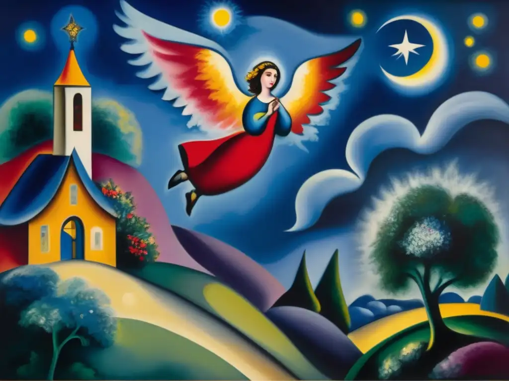 Una impactante visión del siglo XX de Marc Chagall, 'El Ángel Caído', iluminada en una galería de arte