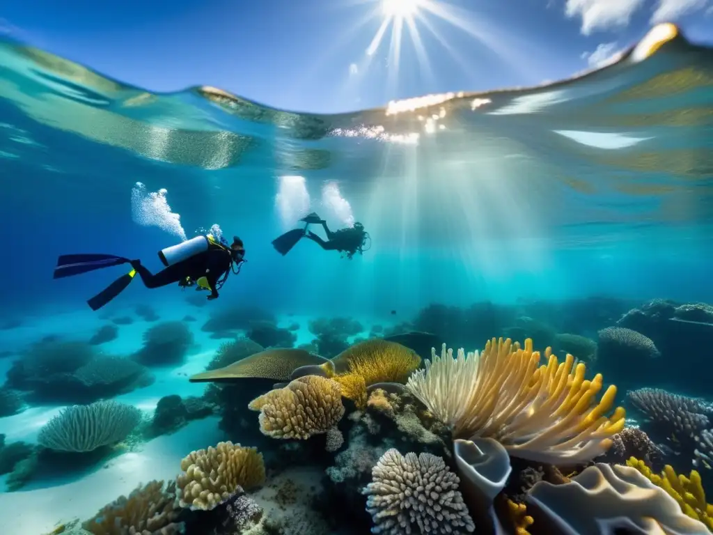 Impacto de Greg Louganis en el buceo, maravillosa imagen del océano con arrecifes de coral y vida marina variada