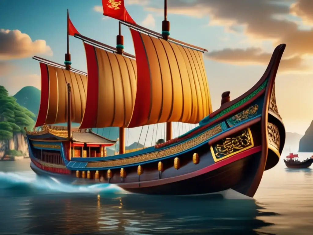 La imponente biografía de Zheng He, navegante chino, plasmada en un majestuoso barco del tesoro de la dinastía Ming